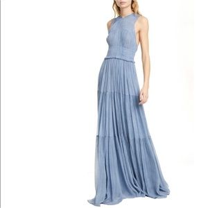 Ulla Johnson freesia tiered twist back silk dress